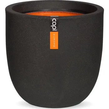 Květináč Capi Europe Květináč kulatý Smooth NL, Capi, průměr 54 cm, výška 52 cm, recyklovatelná PE směs, barva black