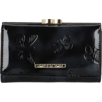 Luxusní dámská kožená peněženka s motýlky Gregorio Sallma, černý