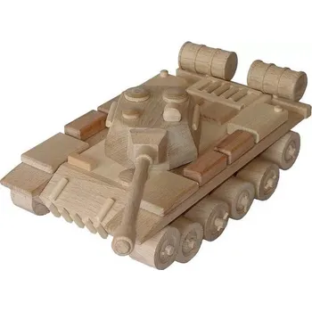 Dřevěná hračka Dřevěný tank Ceeda – přírodní ruský model