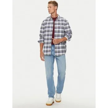 Pánské oblečení Tommy Jeans Košile DM0DM19648 Béžová Regular Fit M