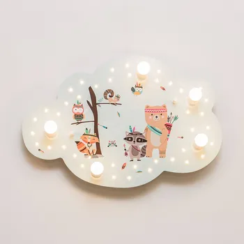 Elobra Stropní světlo Little Indians obláček, mátová 5 x 40 W (není součástí balení) + 40 LED (součást balení) - Doprava zdarma