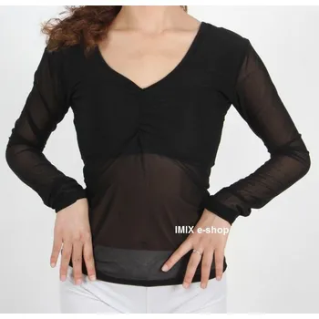 Top s dlouhým rukávem - VÍCE VELIKOSTÍ č.TP043 Černá L