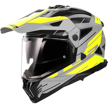 Helma na motorku Ls2 mx702 pioneer ii namib m.grey h-v yellow-06 s