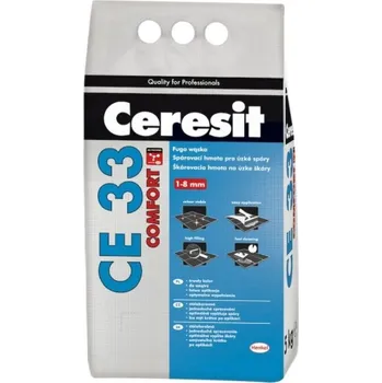 Spárovací hmota Hmota spárovací Ceresit CE 33 Super barva antracite – 5 kg