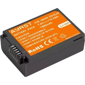 TopTechnology EN-EL25 1880mAh Li-Ion 7,6V neoriginální baterie do fotoaparátu Nikon Z50, Nikon Z50 ZFC