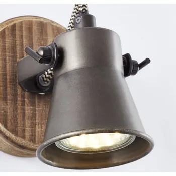 Lampička Brilliant Nástěnné bodové svítidlo Seed černé černá, světlé dřevo 1 x 5 W - Doprava zdarma