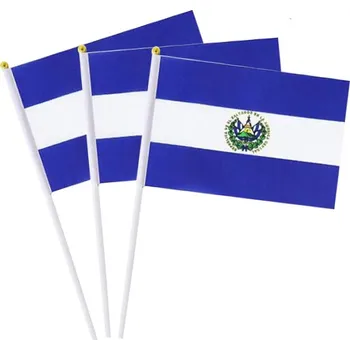 Vlajka Salvador 14 x 21 cm na plastové tyčce