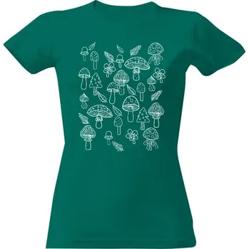 Dámské tričko Tričko s potiskem Bílé houby dámské
