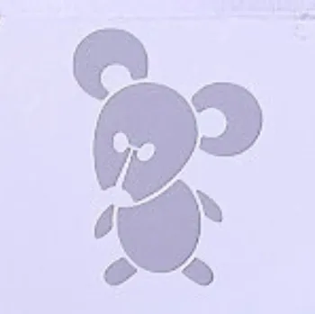 Plastová šablona, ZVÍŘÁTKO 3, 13x13 cm, 1 kus