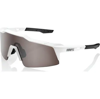 cyklistické brýle Brýle 100% SPEEDCRAFT SL - Matte White - HiPER Silver Mirror Lens