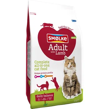 Krmivo pro kočku 4kg Smølke Cat Food Adult with Lamb Krmivo pro kočky suché