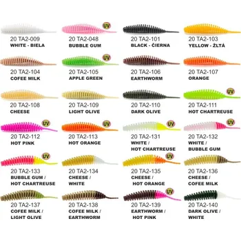 Umělá nástraha Dipované umělé nástrahy FishUP Tanta 51mm-2,0 "/ 9ks Barva: Hot Chartreuse