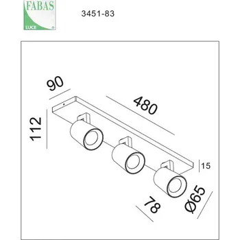 Lampička Fabas Luce Bodové svítidlo Modo, 3 světla, bílé, dekorativní kroužky, GU10, hliník bílá 3 x 35 W - Doprava zdarma