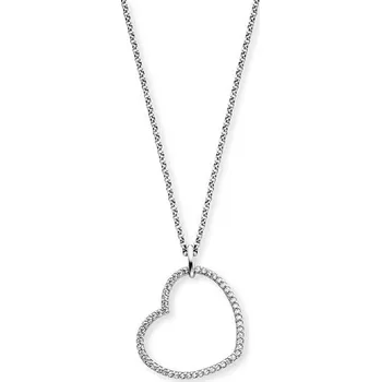 Náhrdelník Stříbrný náhrdelník ENGELSRUFER Srdce se zirkony velké ERN-HEARTSHINY-ZI