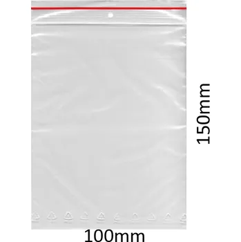 Sáček na potraviny VIBAL Sáčky ZIP LDPE 100x150mm 100ks/10bal/12box