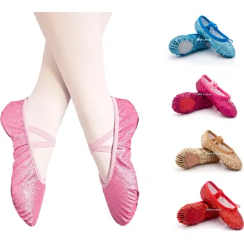 Dámská sálová obuv Třpytivé taneční piškoty vel. 22-44 - Více barev Světle modrá 40