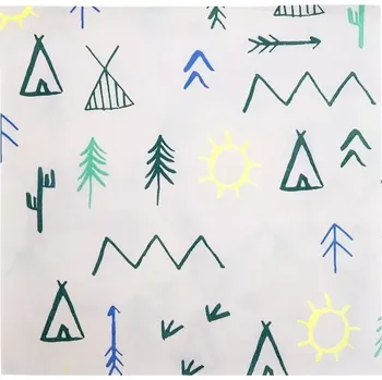 Papírový ubrousek Papírové ubrousky Tipi Les MERI MERI 33 × 33 cm, 20 ks