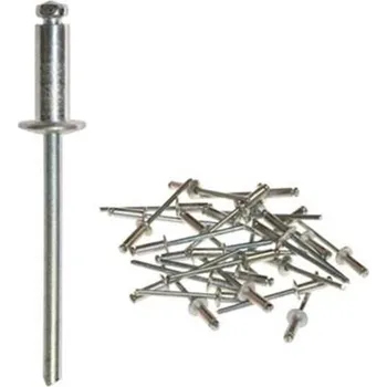 Nýt Rivet Factory 1031481401 - Nýt trhací pr. 4,8 x 14 mm, plochá hlava Al/St = hliníkový nýt - ocelový trn, otevřený