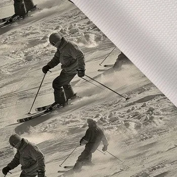 Látka na zimní bundy 20000/10000 retro lyžaři