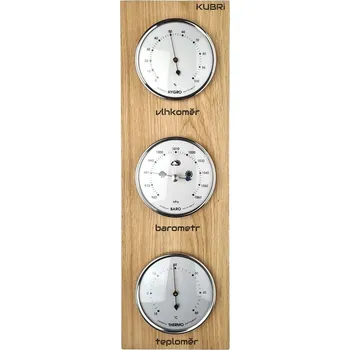 Barometr KUBRi 0221S - špičkový barometr s vynikající citlivostí v dubovém rámu