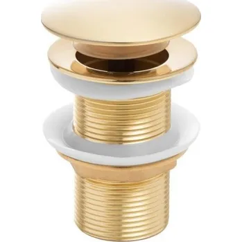 Výpusť KLIK-KLAK, GOTO 46328, mosaz, lesk, bez přepadu