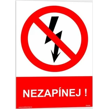 Traiva s.r.o. Nezapínej! Verze: Samolepka 210 x 297 mm (A4) tl. 0.1 mm - Kód: 00393