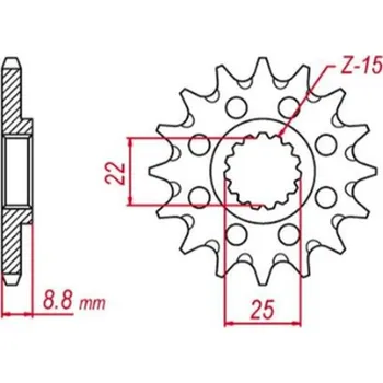 Řetězová sada pro motocykl GROSSKOPF Výprodej PŘEDNÍ ŘETĚZOVÉ KOLO 1248 17 (124817) BETA '12-'25, KTM '86-'25, HUSQVARNA '14-'25, HUSABERG '09-'14, GASGAS '20-'25, (JTF1901.17) (ŘETĚZ 520)