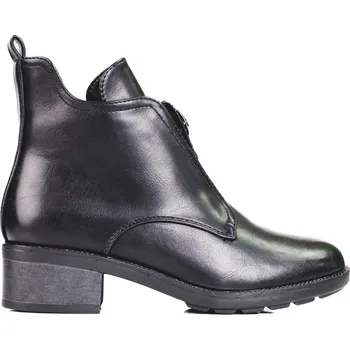 Dámské kozačky Stylové černé dámské kotníkové boty HF282B Velikost: 39