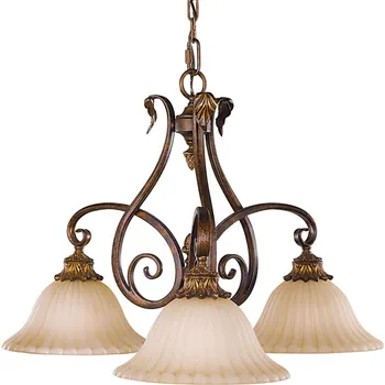 FEISS Závěsné světlo Sonoma Valley 3 zdroje bronz, želvovina, krémová 3 x 60 W - Doprava zdarma