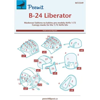 Plastikový model 1/72 Canopy mask B-24 Liberator (AIRFIX)