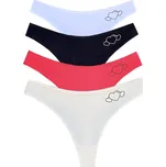PeSaiL Dámské bavlněné tanga - Lmmg 371 Srdíčka (4ks v balení) Barva: Mix barva, Velikost: L/XL