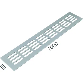Větrací mřížka MP - Větrací mřížka 80 x 1000 mm 80 mm, 1000 mm F1 - Stříbrný elox