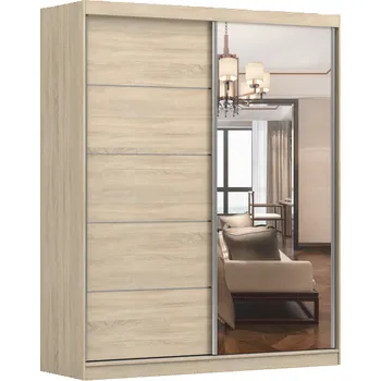 Šatní skříň IDZ Šatní skříň BELLA 03, 183 cm Barva dřeva: Sonoma