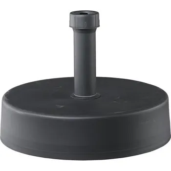Stojan na slunečník Helcosol Stojan na slunečník plastový plněný betonem 50 kg, Helcosol, kulatý, pro průměr tyče 21-54 mm, barva antracit, rozměr 50x12 cm