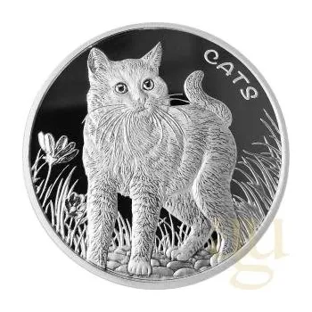 1 unce stříbrná mince Fiji Cats - 2021 - prooflike