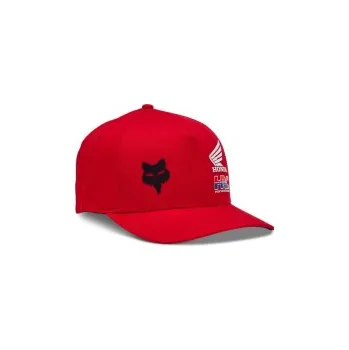Pokrývka hlavy Pánská čepice FOX X Honda FlexFit Hat Flame Red, Velikost L / XL