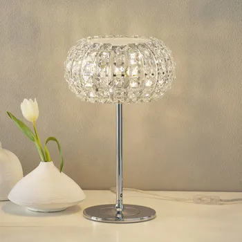 Lampička Schuller Valencia Stolní lampa DIAMOND s křišťály 24 cm chrom, čirá 3 x 6 W LED - Doprava zdarma