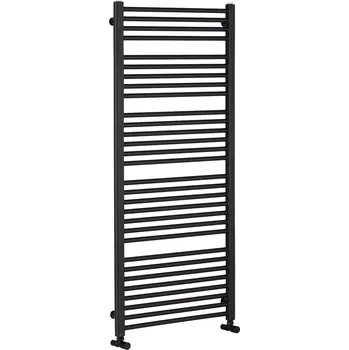 Radiátor CERANO - Otopné těleso Alberto - kombinované - 857W - černá matná - 1380x650 mm