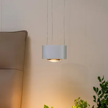 Arcchio LED závěsné svítidlo Rotari, čočka, stropní svítidlo, bílé - Stropní držák - Ø 12 cm, výška 4 cm bílá (RAL 9003) 1 x 12,2 W LED - Doprava zdarma