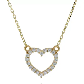Náhrdelník Zlatý náhrdelník s malým zirkonovým srdíčkem