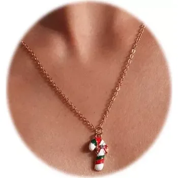 Vánoční dekorace Vánoční řetízek - Vánoční hůlka - smalt (do vyprodání zásob)