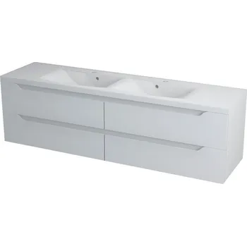 Koupelnový nábytek SAPHO Wave WA180-3030 dvoumyvadlová skříňka bílá