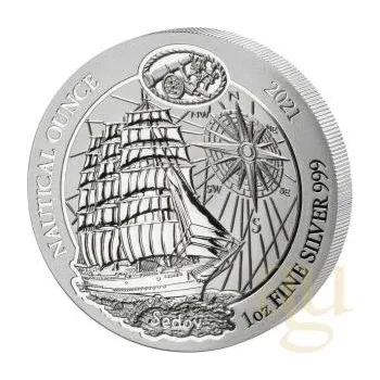 1 unce stříbrná mince Rwanda Nautical Serie - 100 Jahre Sedov 2021