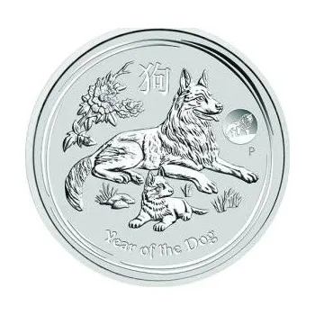 Sběratelství 1 unce stříbrná mince Austrálie Lunar II pes 2018 - Privy Mark Löwe