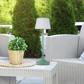 Venkovní osvětlení Näve LED solární stolní lampa Emmi CCT dobíjecí, zelená - délka kabelu USB-C 100 cm zelená, bílá LED celkem 3 W - Doprava zdarma