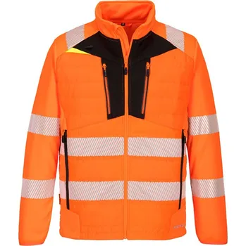 pracovní bunda PORTWEST Bunda DX473, hybridní Baffle Hi-Vis, reflexní POR-DX473OBR4XL 4XL Oranžová/černá