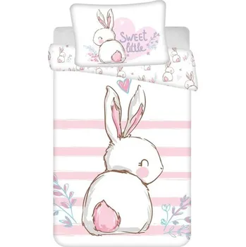 Bytový textil JERRY FABRICS Povlečení do postýlky Králíček Sweet baby Bavlna, 100/135, 40/60 cm