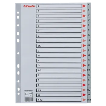 Plastové rejstříky Esselte abecední, A4