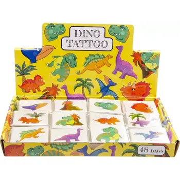 Odstranitelné tetování Dočasné tetování dinosauři – sada 12 motivů
