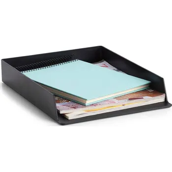 Zeller Present Plastový organizér na dokumenty, stohovací, UNTENSIL, černý